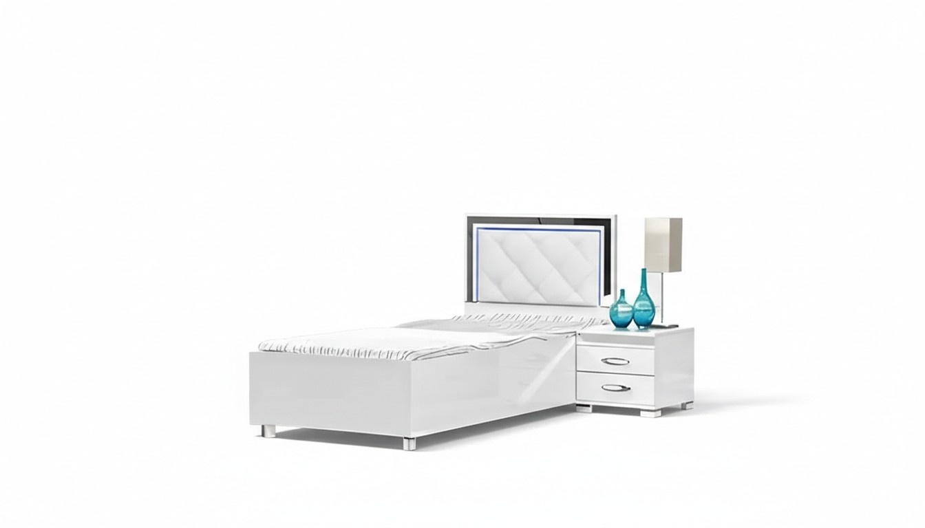 Komplette Jugendzimmer Nachttisch Kleiderschrank 4tlg WeiÃ Schlafzimmer