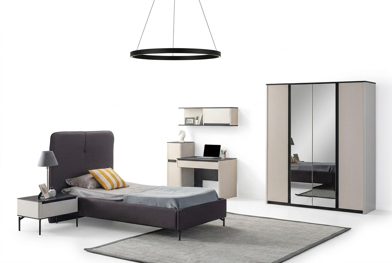 Komplette Kinderzimmer MÃ¶bel Bett Nachttisch Schreibtisch Kleiderschrank