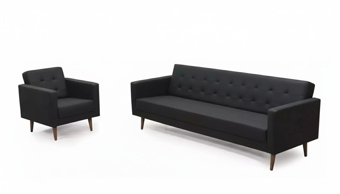 Komplette Sofagarnitur Sessel Dreisitzer Stil MÃ¶bel Arbeitszimmer 3+1