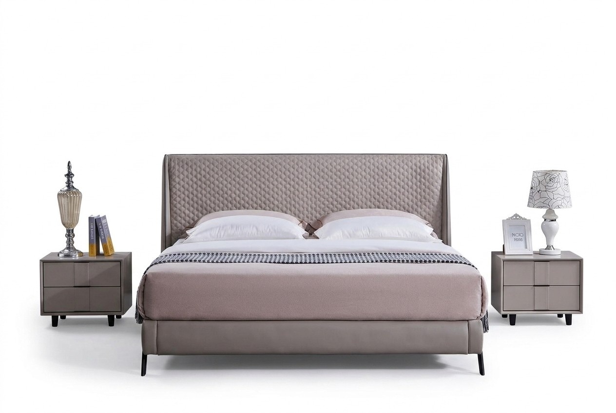 Komplettes Schlafzimmer Set Bett 2x Nachttisch 3 tlg. Sets Designer Luxus