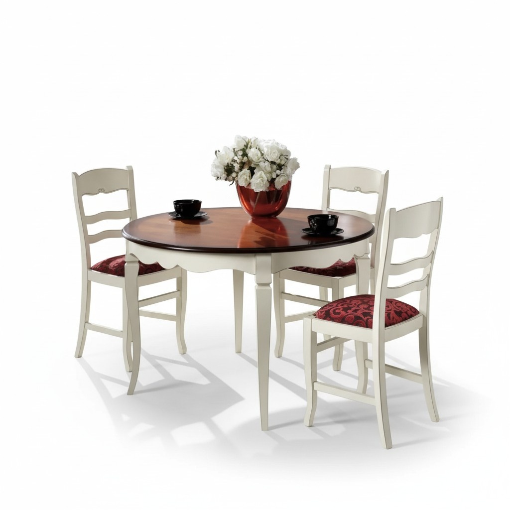 Komplettset Esstisch 4x StÃ¼hle Kommode Essgruppe Holztisch WeiÃ Neu
