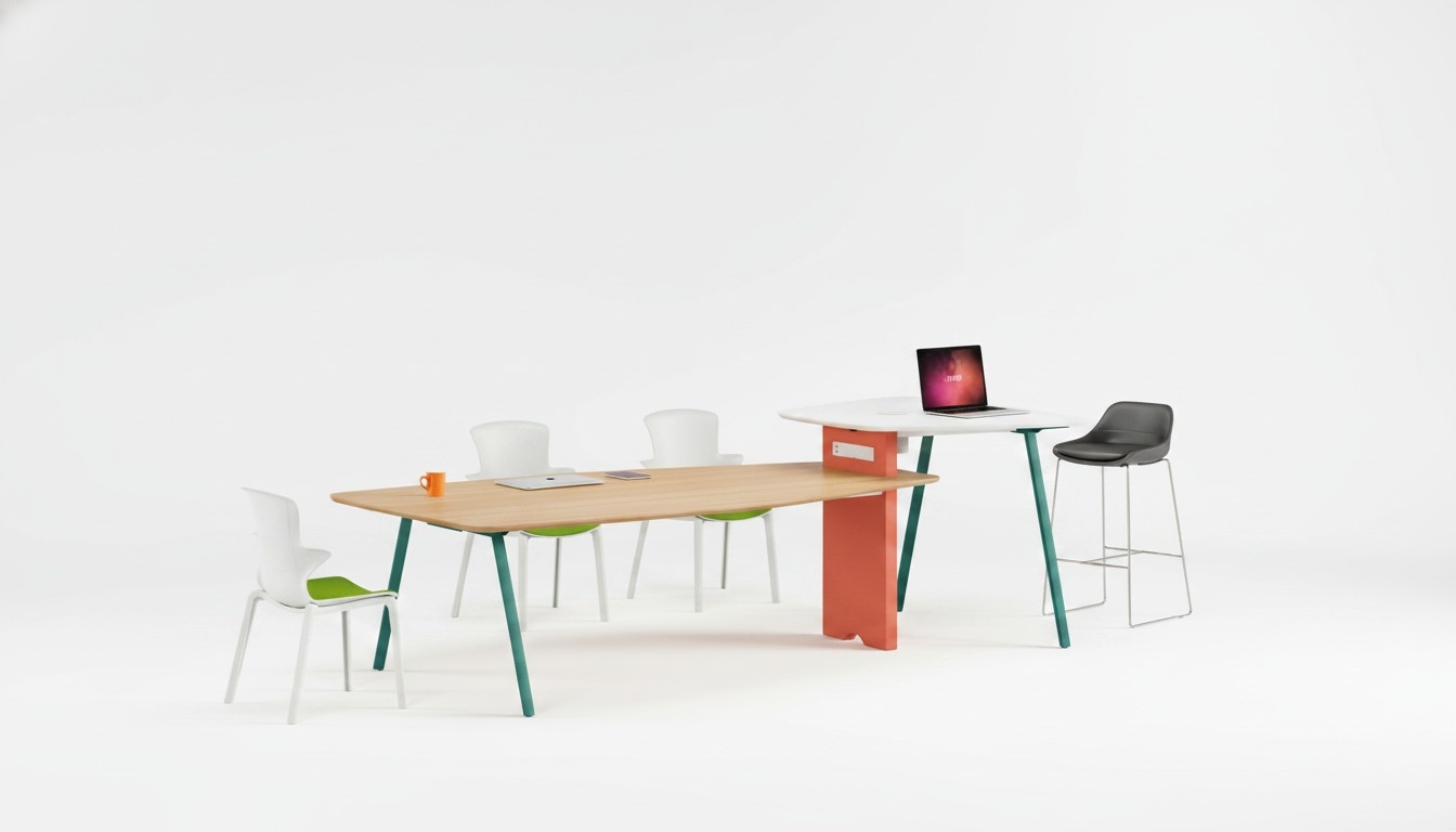 Konferenztisch BÃ¼rotisch Arbeitstisch Schreibtisch Holz Orange GroÃe