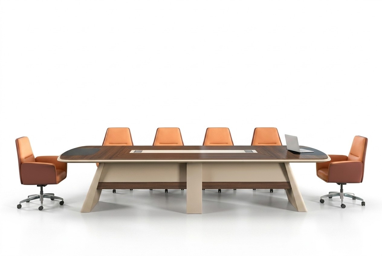 Konferenztisch BÃ¼rotisch Arbeitstisch Schreibtisch Luxus Holz Braun