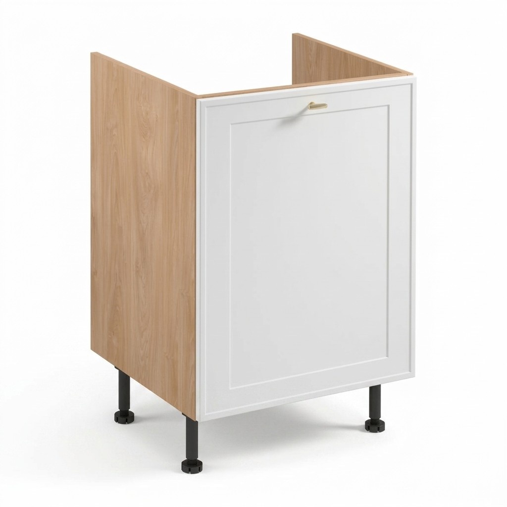 KÃ¼chenunterschrank Schrank KÃ¼chenunterbau-Schrank Holzschrank Beige-WeiÃ