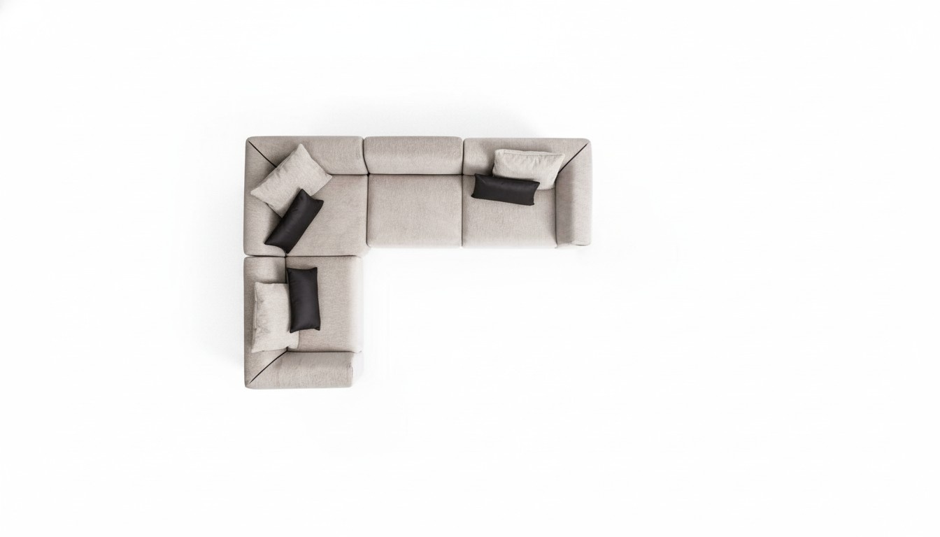 L-fÃ¶rmiges Sofa Beige Eckcouch WohnzimmermÃ¶bel Polstersofa Textil Neu
