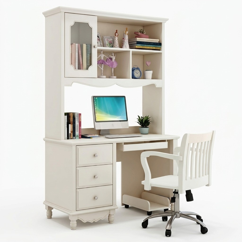 Landhaus Schreibtisch Sessel BÃ¼rotisch PC Tisch Schreibtische 2tlg. Tische Neu