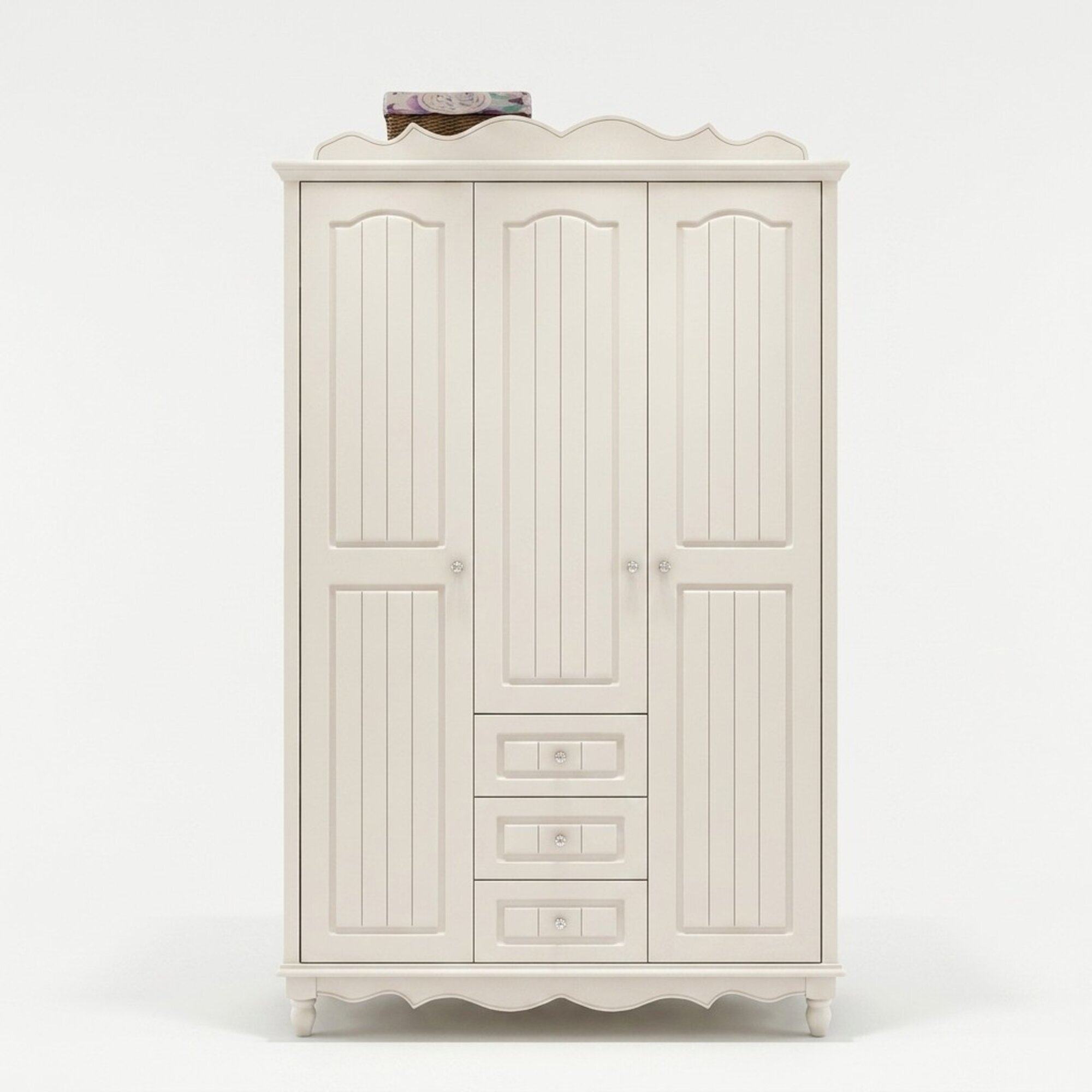 Landhaus Stil MÃ¶bel Klassischer Kleiderschrank Schrank Holz Schlafzimmer WeiÃ