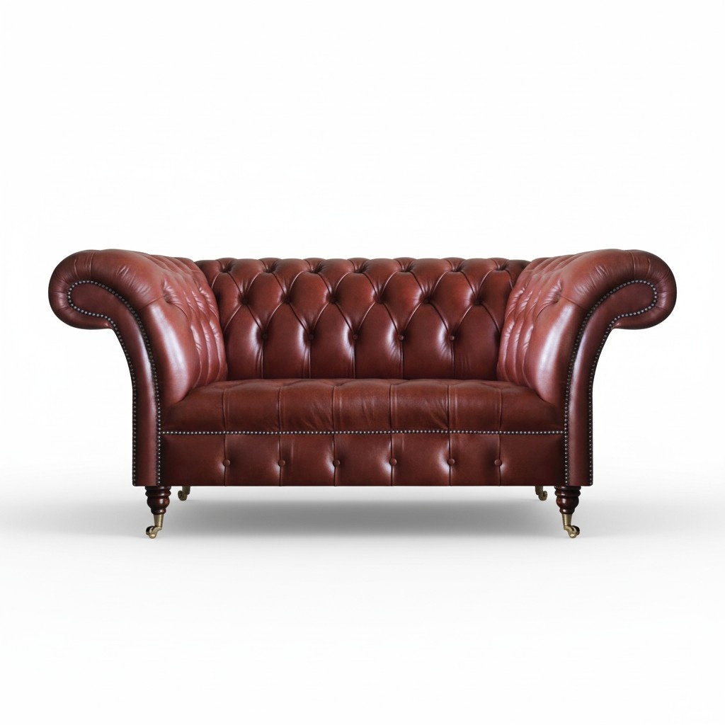 Leder Braun PolstermÃ¶bel Moderne Zweisitzer Sofa Couch PolstermÃ¶bel