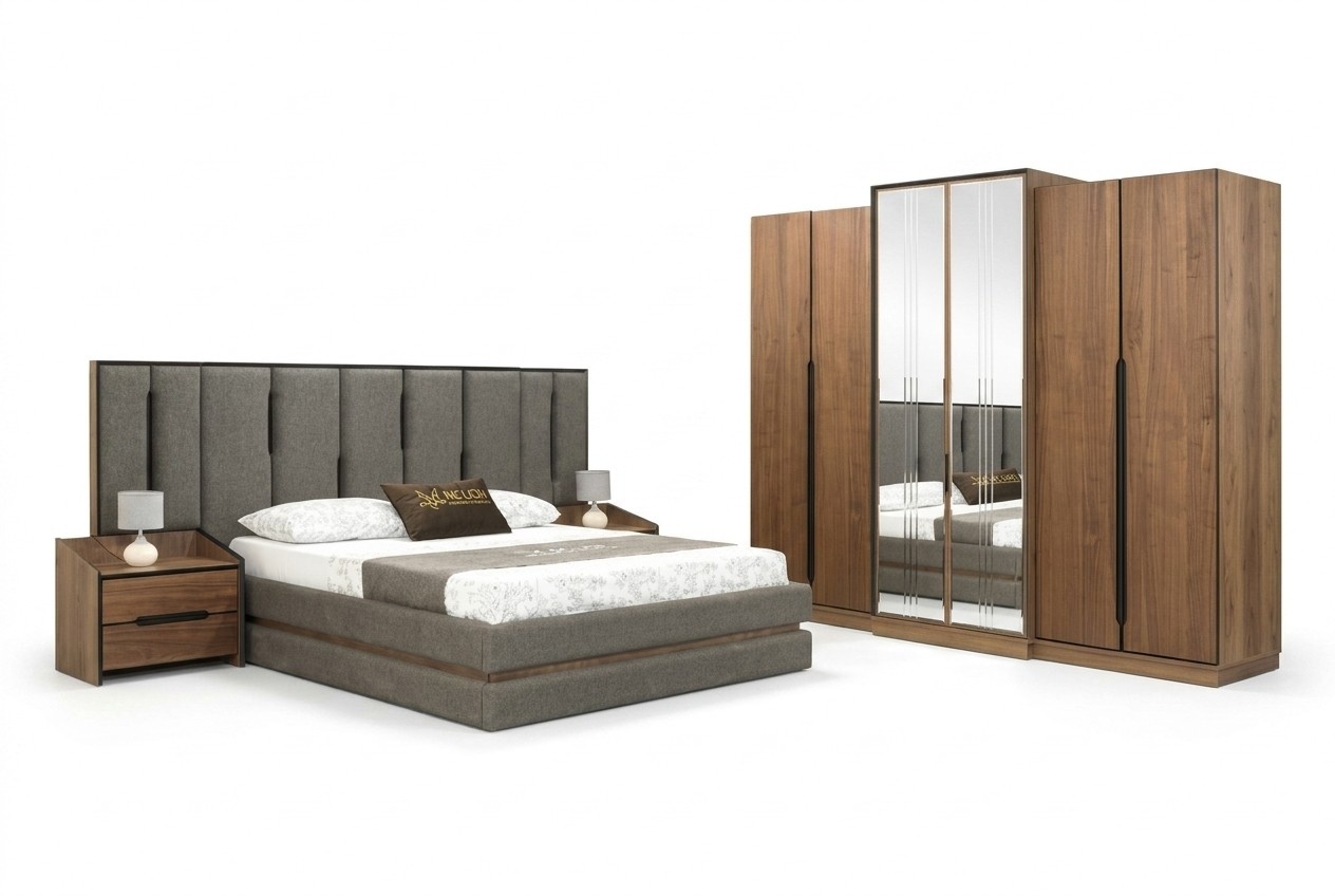 luxuriös Schlafzimmer set Modern Möbel 4tlg Elegant Haus Kleiderschrank