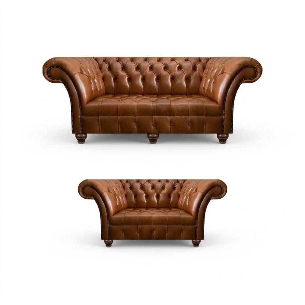 LuxuriÃ¶se Braune Leder Couchgarnitur Designer SitzmÃ¶bel 3-Sitzer Couch