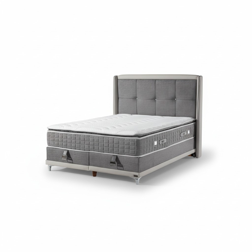 LuxuriÃ¶ses Boxspringbett Stilvolles Kopfteil fÃ¼r hÃ¶chsten Komfort und Eleganz