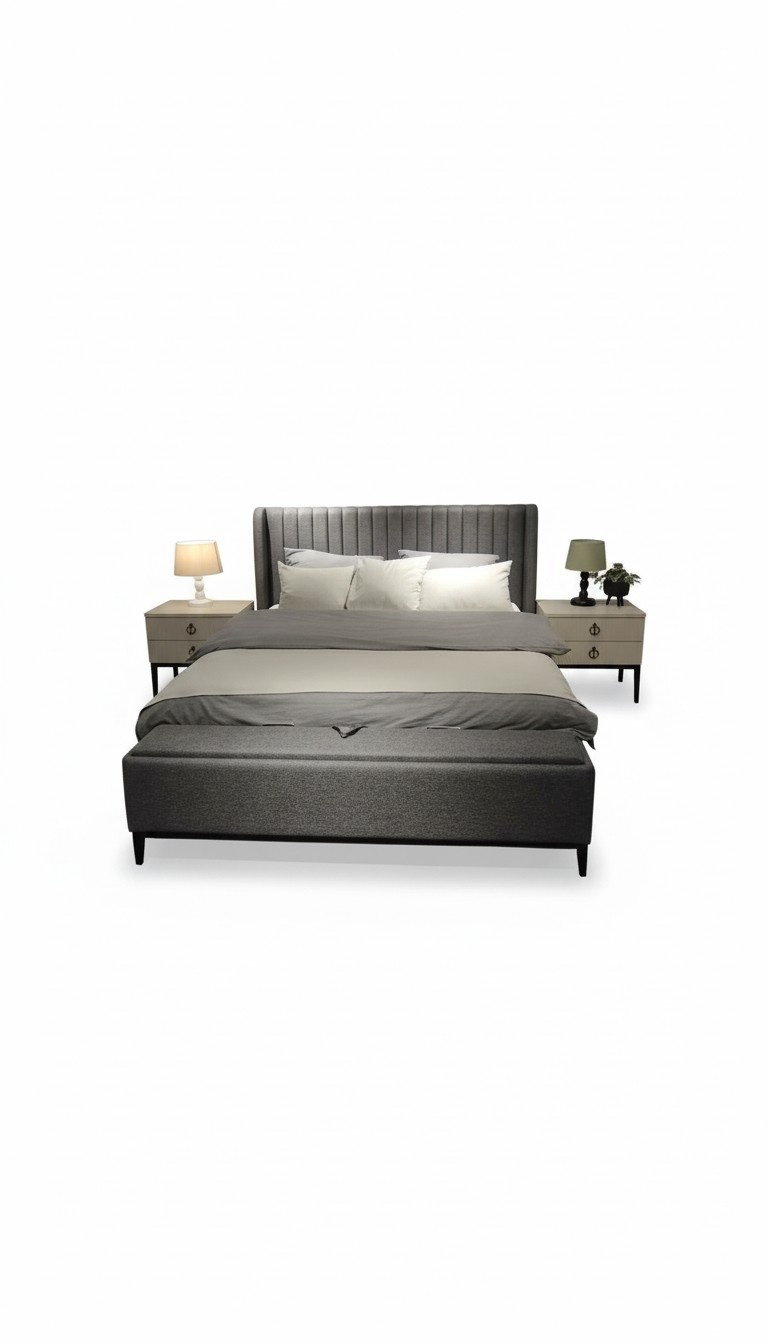 LuxuriÃ¶ses Schlafzimmer Set Designer Doppelbett Elegant 2x Nachttische