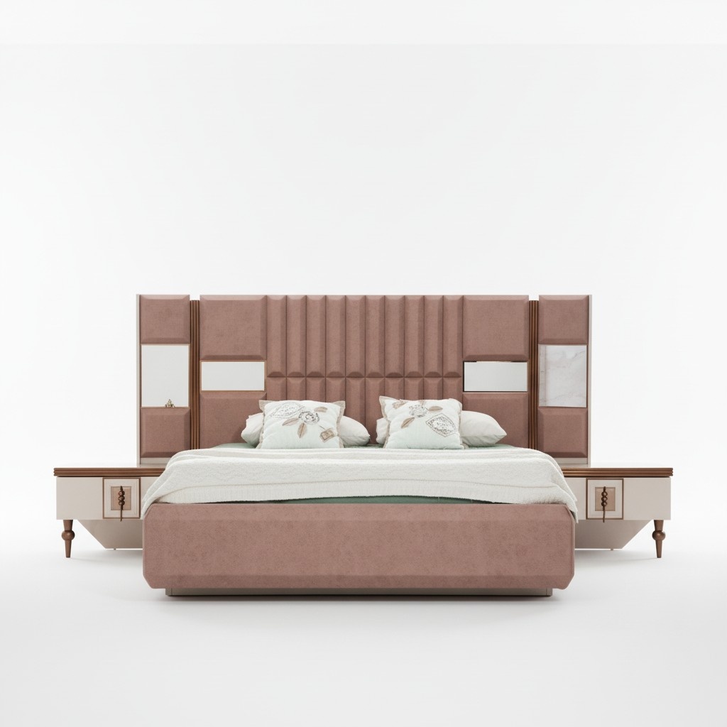 Luxus Bett Schlafzimmer Italienische MÃ¶bel Neuartiges Material Holz