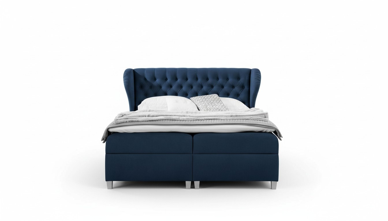 Luxus Boxspringbett Schlafzimmer Bett Polsterbett Modern 160x200cm Holz