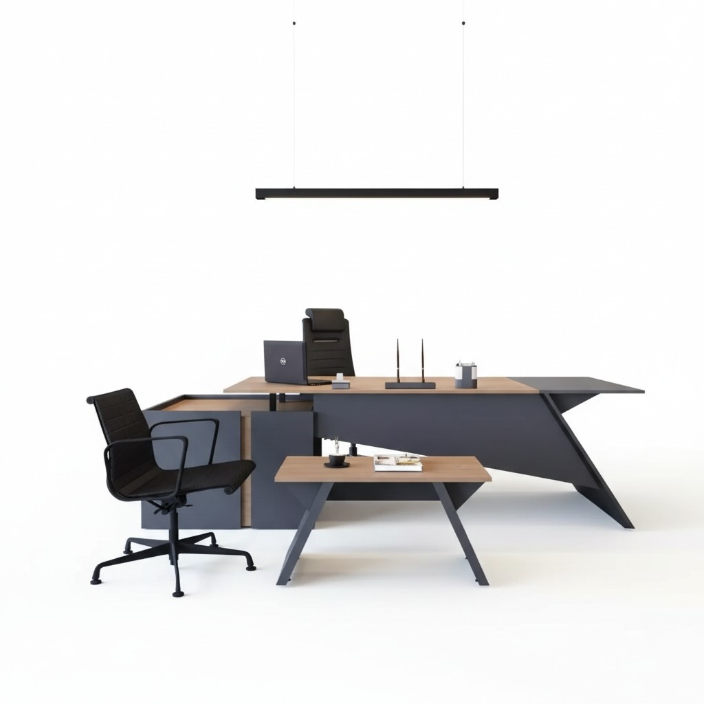Luxus BÃ¼ro MÃ¶bel Einrichtung Schreibtisch Couchtisch Aktenschrank Set 3tlg