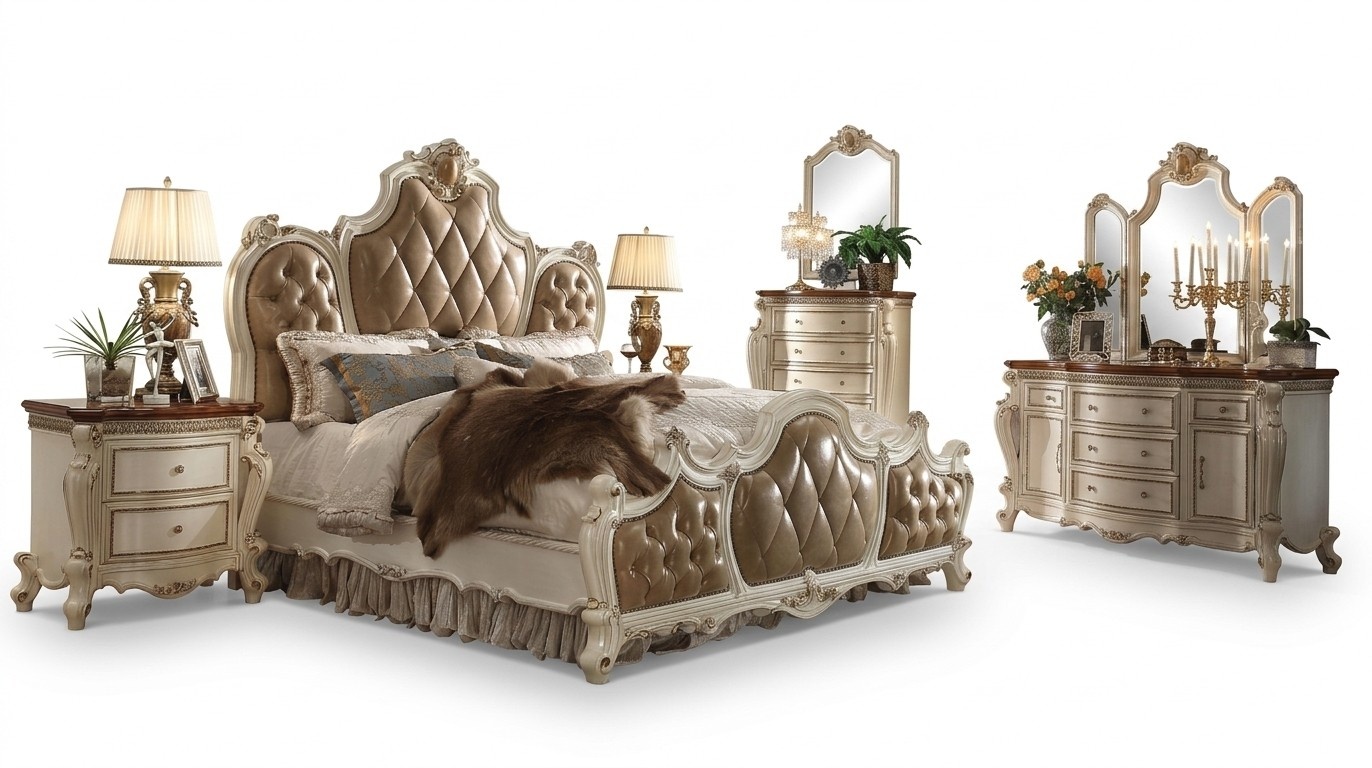 Luxus Chesterfield Betten Leder KÃ¶nigliches Palast Bett Hotel Doppelbett