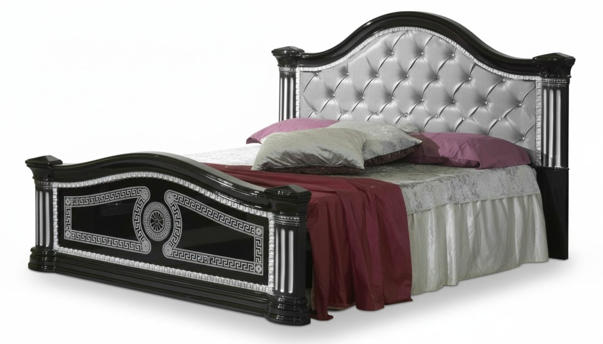 Luxus Chesterfield Betten KÃ¶nigliches Holz Bett Palast Hotel Doppelbett