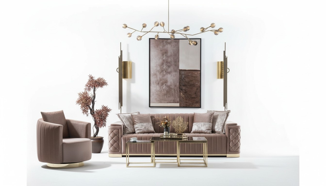 Luxus Couch 3+1 MÃ¶bel Sofa Couchen Sofagarnitur Chesterfield 2tlg.