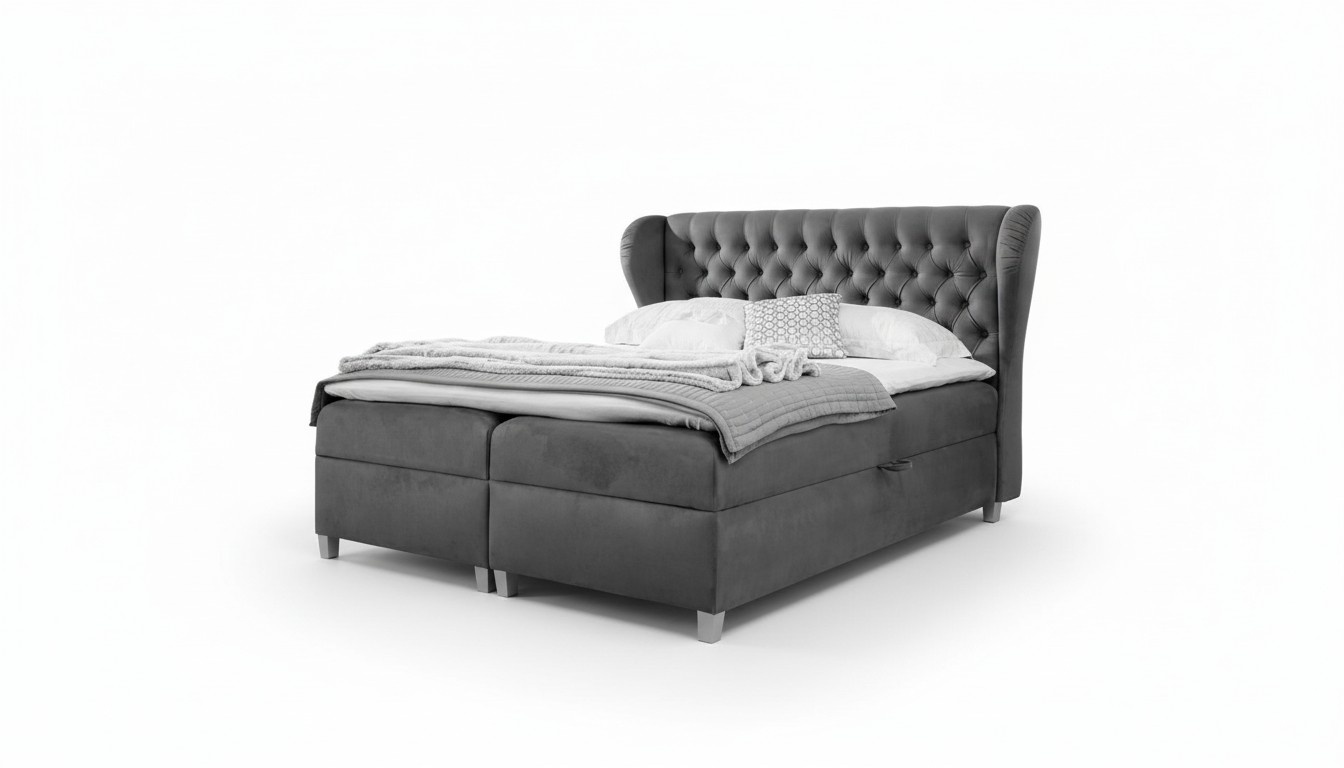 Luxus Design Boxspringbett Schlafzimmer Polsterbett Modern MÃ¶bel Chesterfield