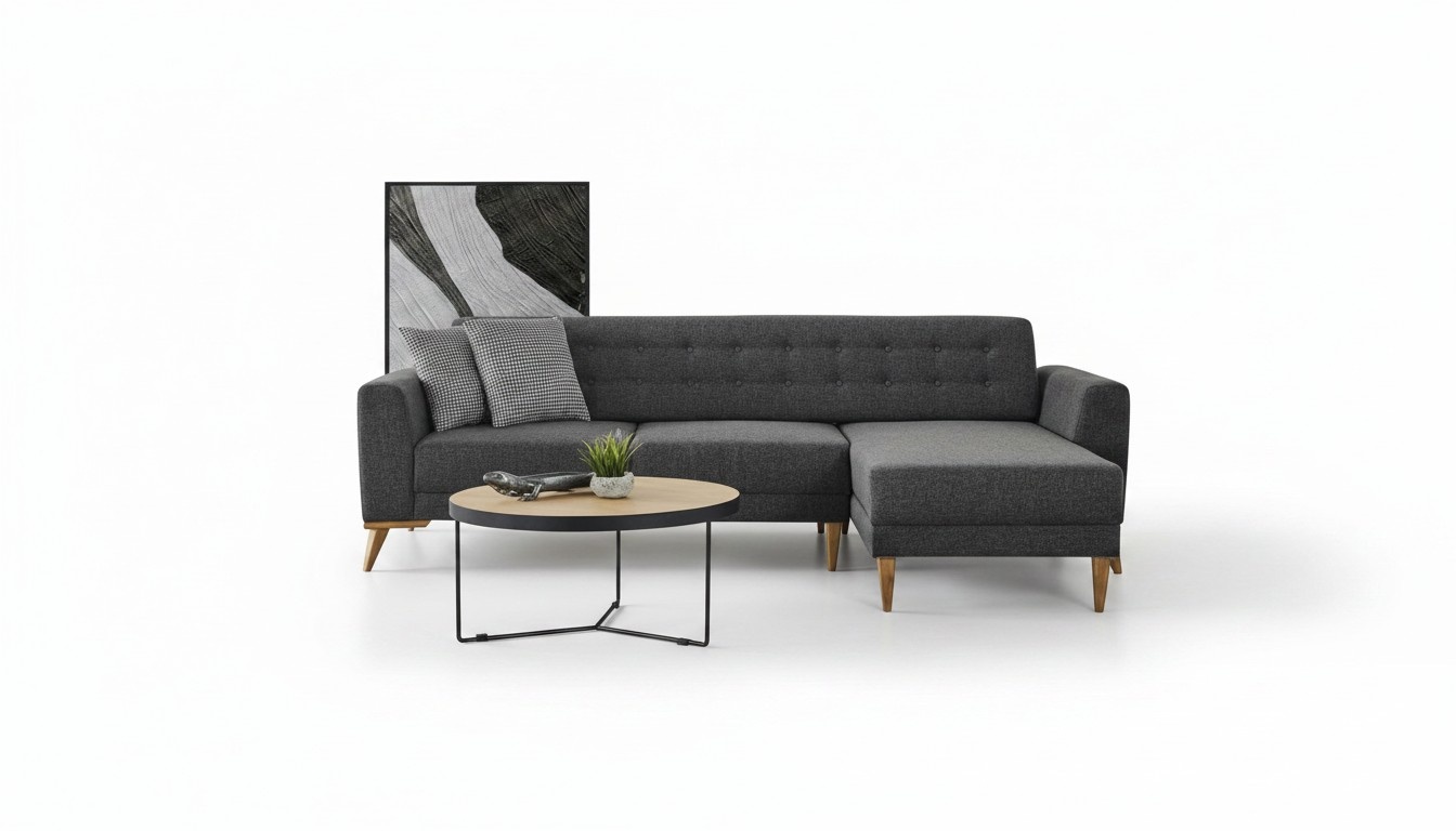 Luxus Ecksofa L - Form moderne Grau Couch Designer MÃ¶bel Wohnzimmer