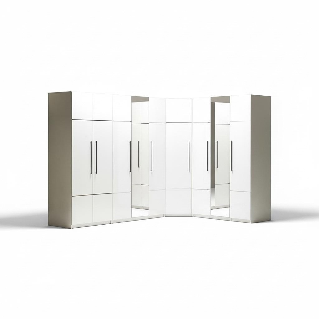 Luxus Kleiderschrank Eckschrank WeiÃer Schrank Holz Holzschrank Schlafzimmer
