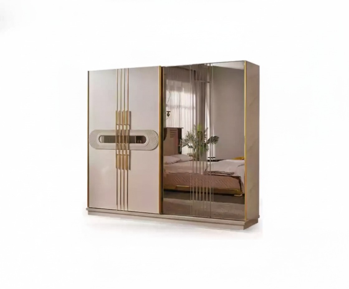 Luxus Kleiderschrank Universal Kleiderschrank Beige Schrank 250cm SchrÃ¤nke