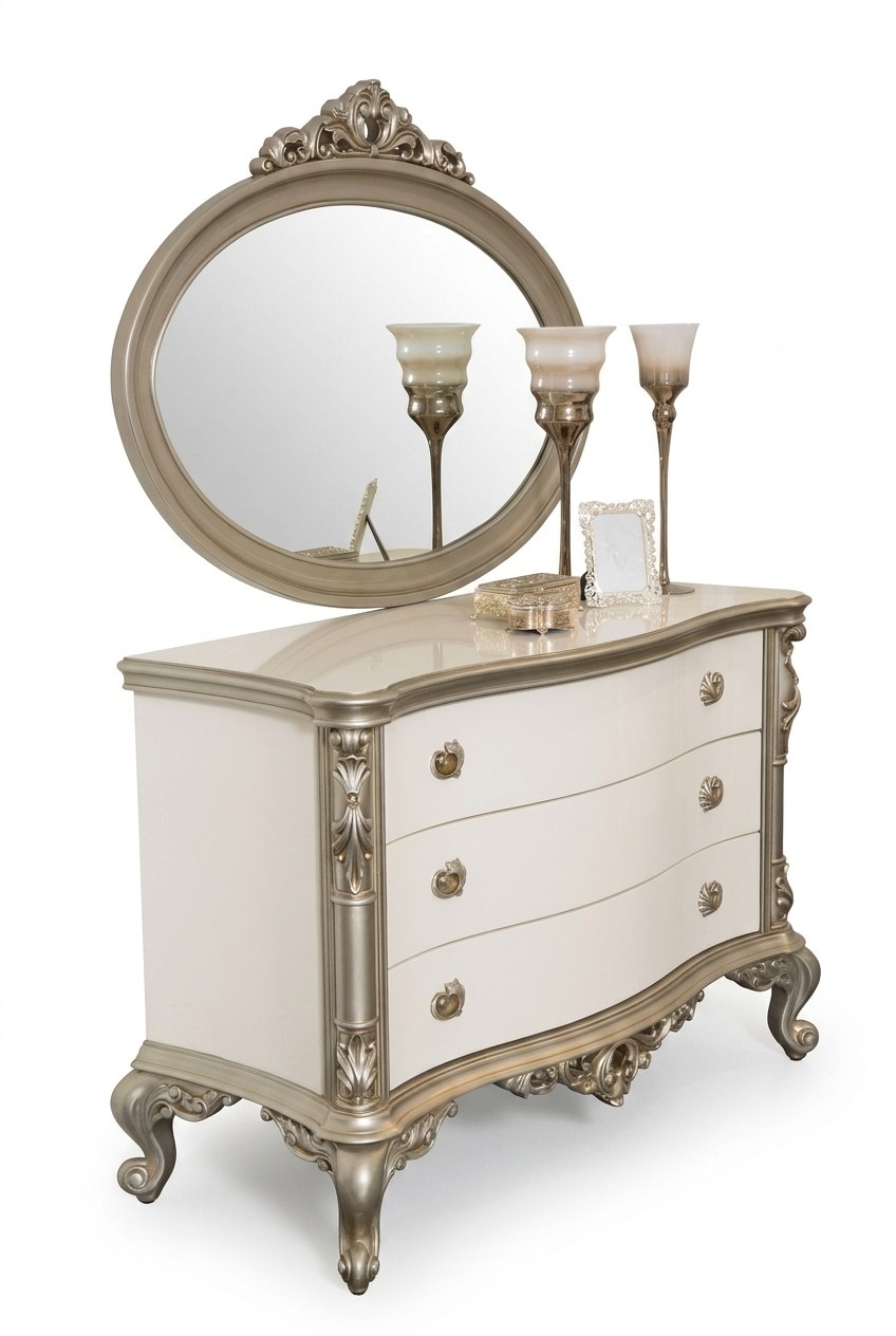 Luxus Kommode MÃ¶bel Sideboard Kommoden Anrichte mit Spiegel 2tlg Set Neu