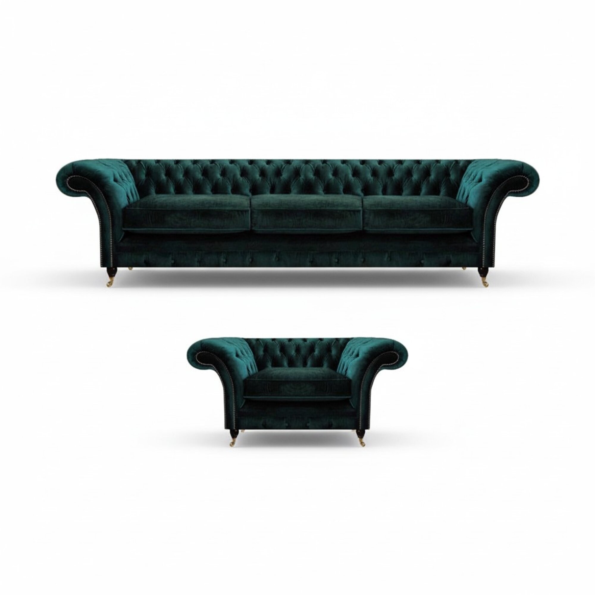 Luxus Komplett Wohnzimmer Sofa Couch Dreisitzer Neu Chesterfield Sessel
