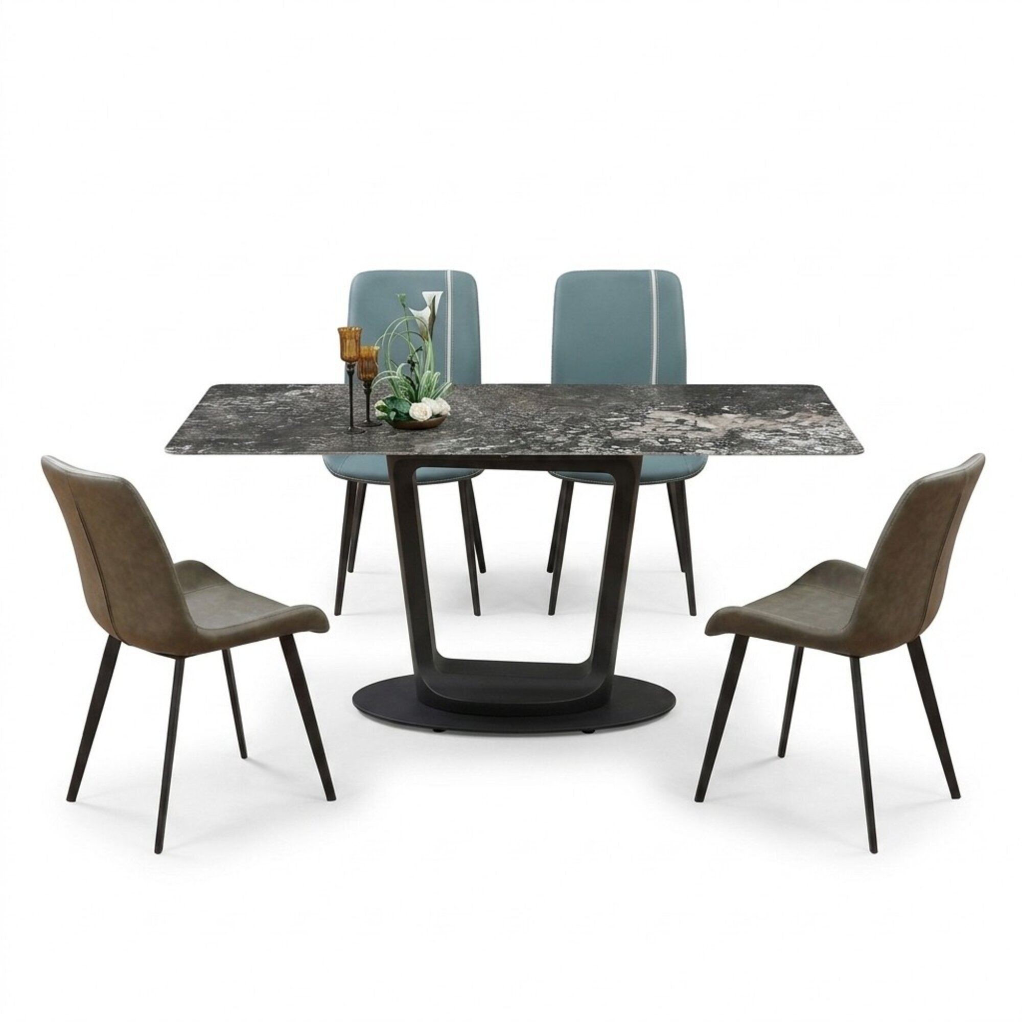 Luxus MÃ¶bel Design Esszimmer Garnitur Essgarnitur StÃ¼hle Tisch Gruppe