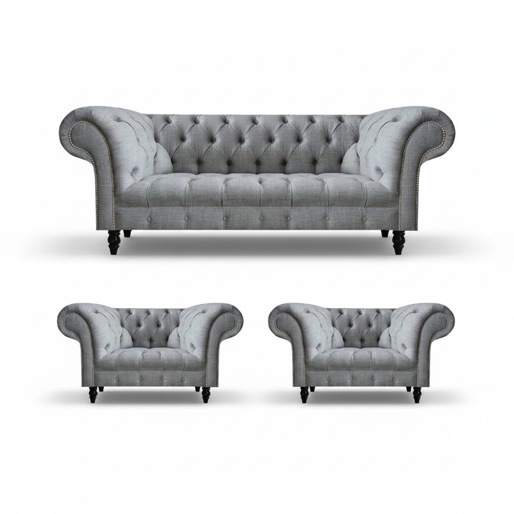 Luxus MÃ¶bel Sofagarnitur Couch Polster 3+1+1 Textil Sofa Set Garnitur