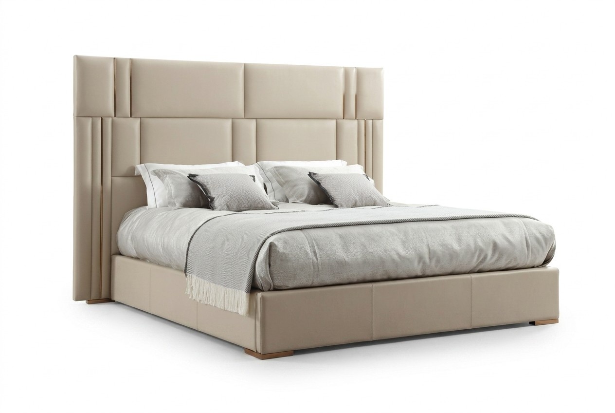 Luxus Schlafzimmer Bett Designer MÃ¶bel Doppelbett WeiÃ Textil Holz Neu