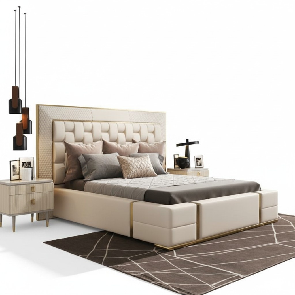 Luxus Schlafzimmer Bett Polster Design Luxus Doppel Betten MÃ¶bel Neu