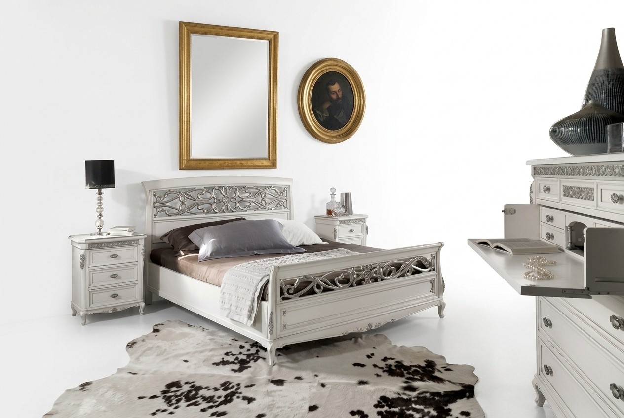 Luxus Schlafzimmer MÃ¶bel 3tlg. Set Bett 2x Nachttische Modernes Design