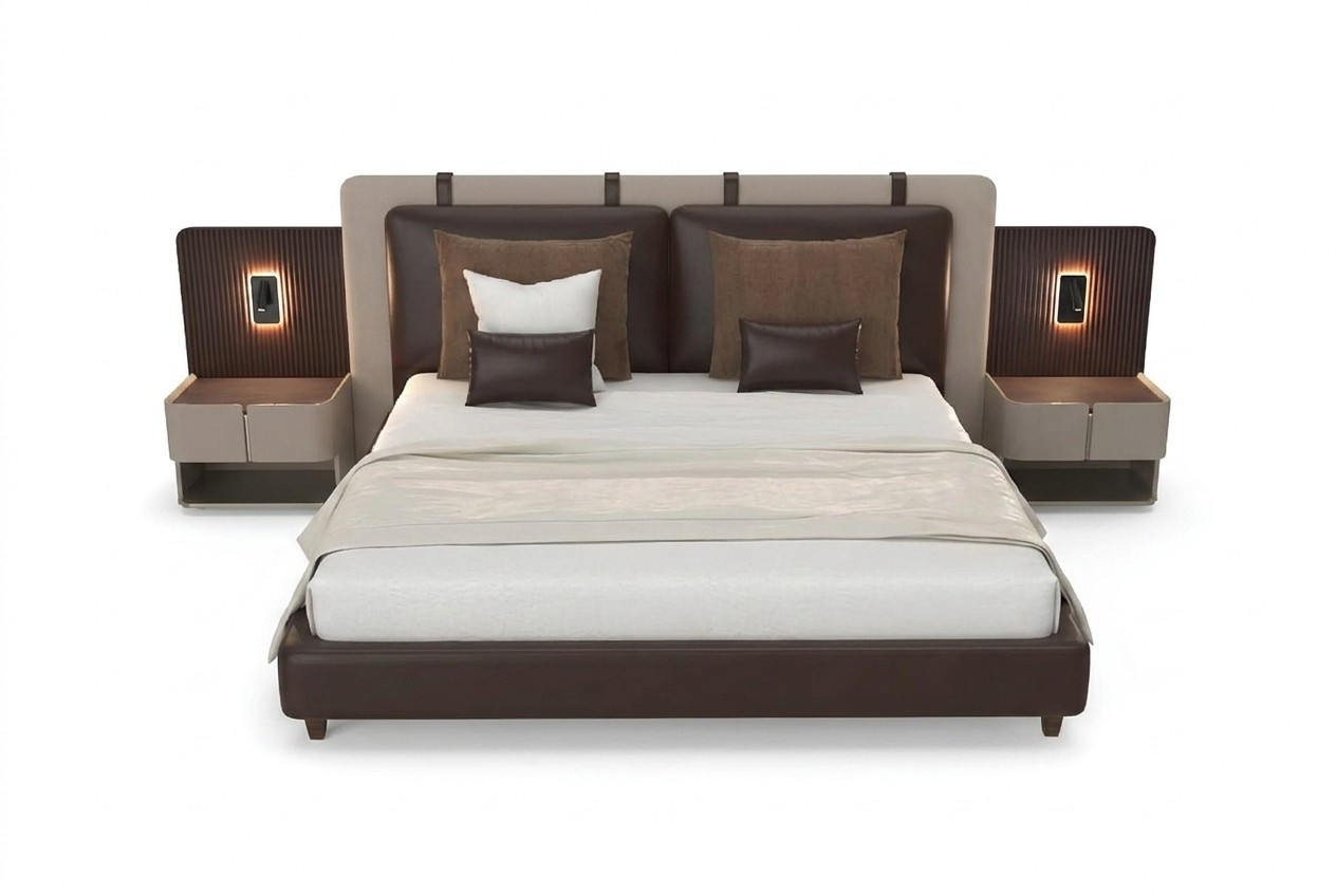 Luxus Schlafzimmer Nachttisch Betten Bett 3tlg. Komplett Set Design Einrichtung