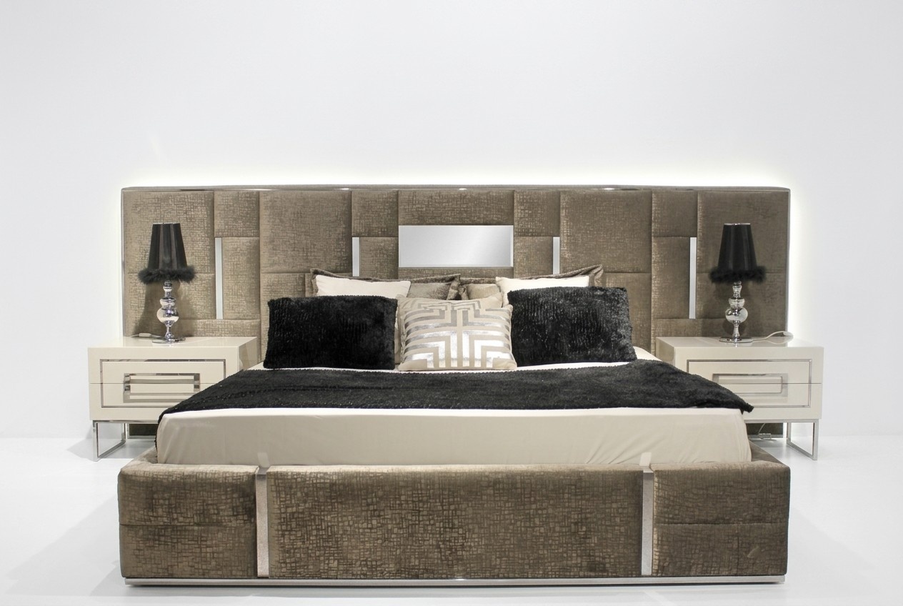 Luxus Schlafzimmermöbel Komplett Möbel 3tlg Doppelbett 2x Nachttische