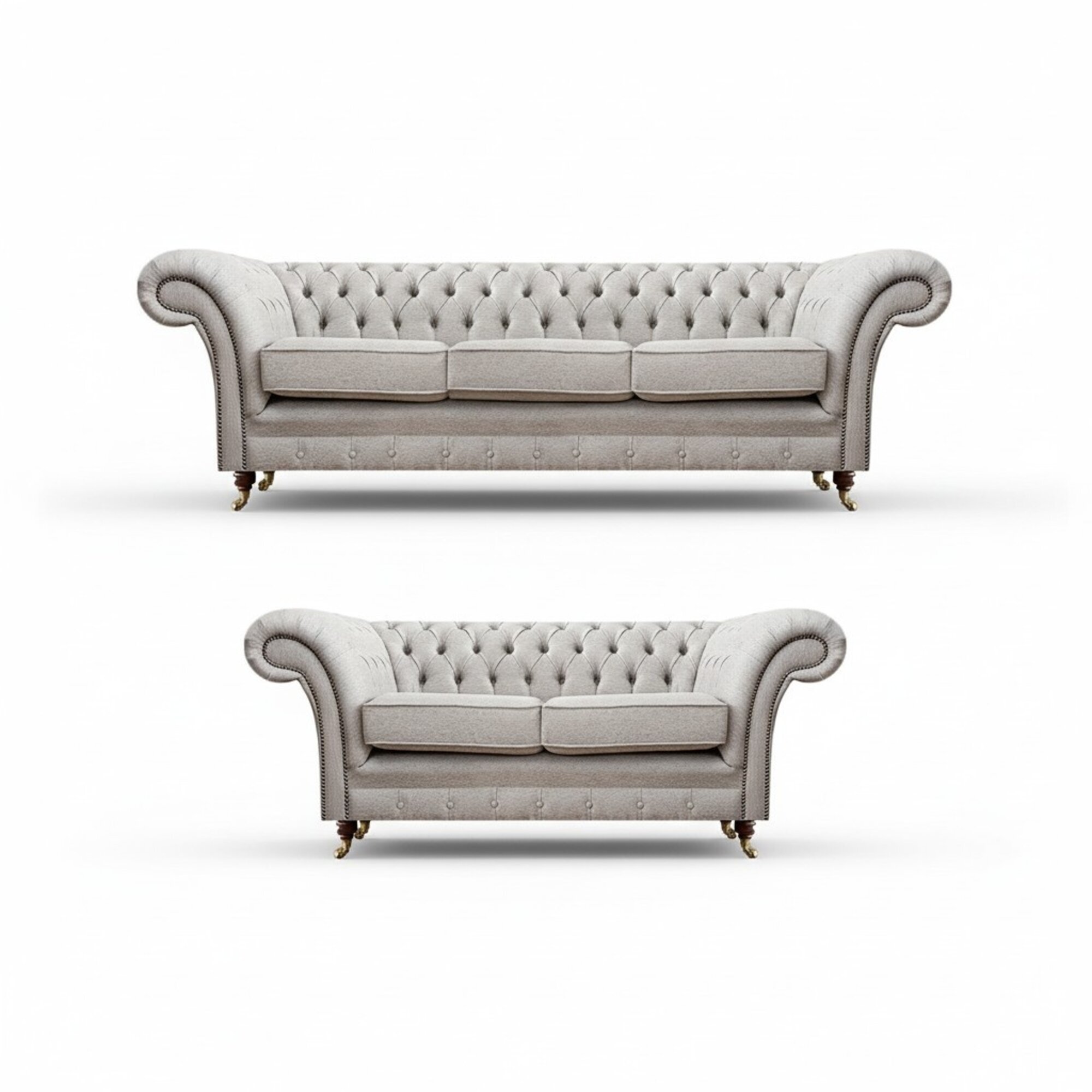 Luxus Set 2tlg Dreisitzer mit Zweisitzer Sofas Chesterfield PolstermÃ¶bel Sitz