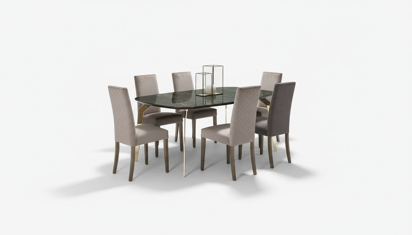 Luxus Set Esszimmer Esstisch Stuhl XL Tisch Tische StÃ¼hle Holz Design 7 tlg Neu