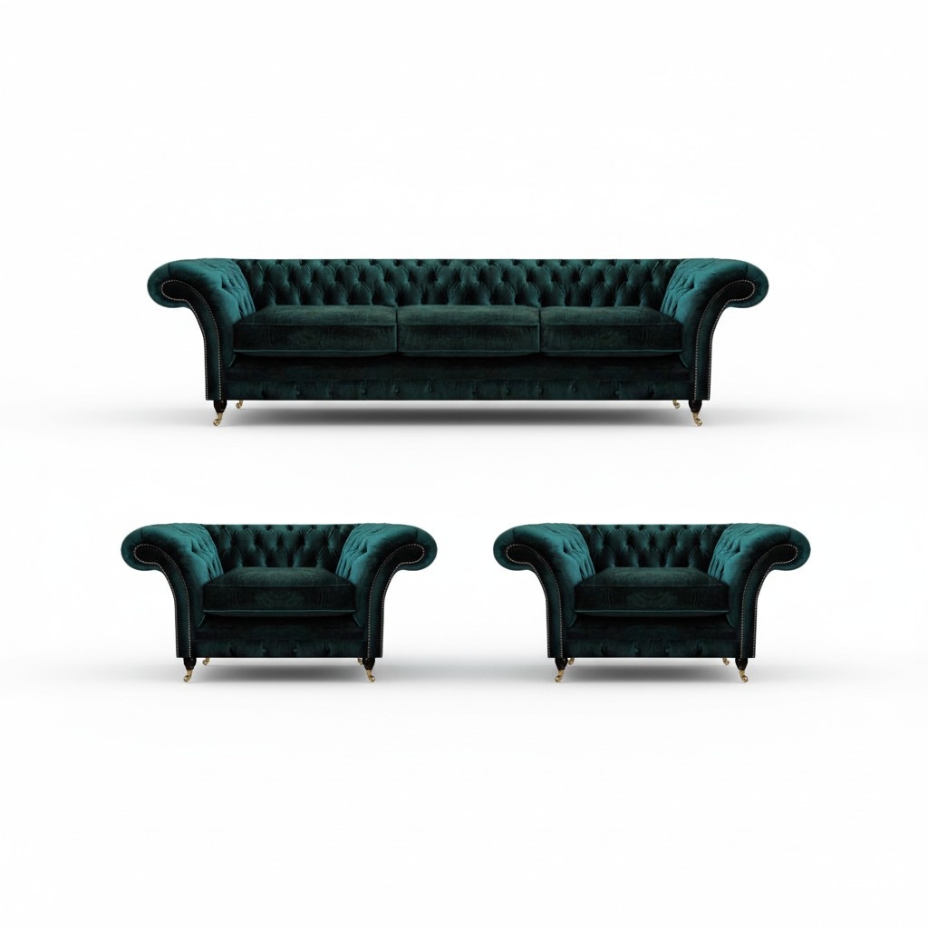 Luxus Set Komplett 3tlg Wohnzimmer 2x Sessel PolstermÃ¶bel Sofa Couch Dreisitzer