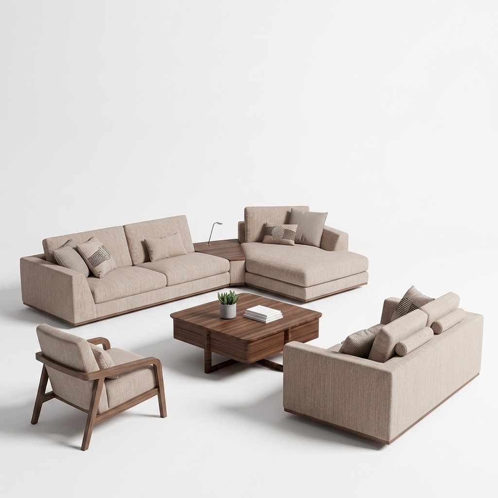 Luxus Sofagarnitur Ecksofa L-Form Zweisitzer Sofa Luxus Sessel PolstermÃ¶bel