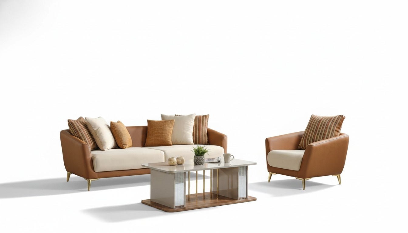 Luxus Wohnzimmer Sofagarnitur Set Sofa set Sofagarnitur 3+1+Couchtisch