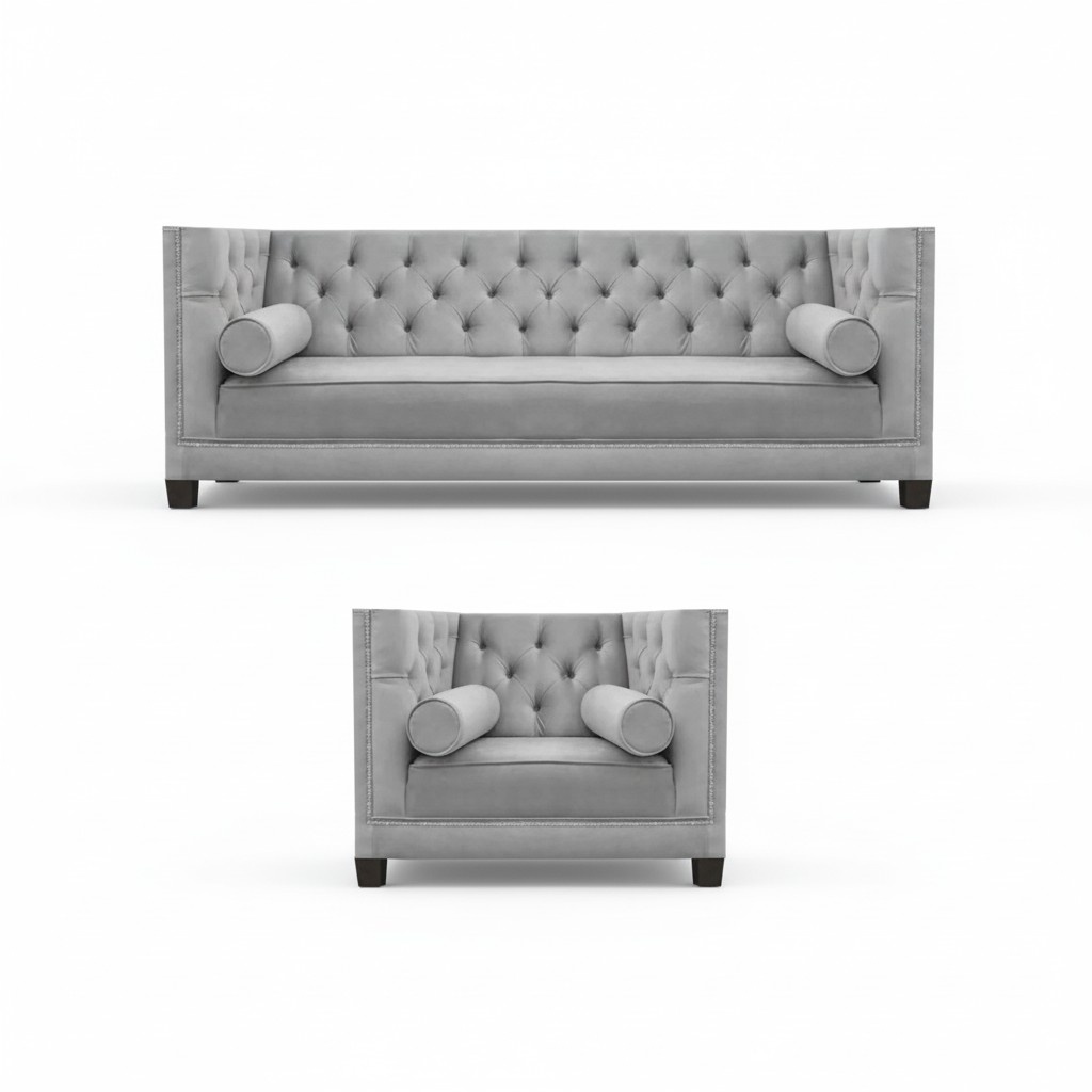 Luxus Textil Design Couch Polster Sitz Garnitur Sofa Dreisitze Garnituren Sessel
