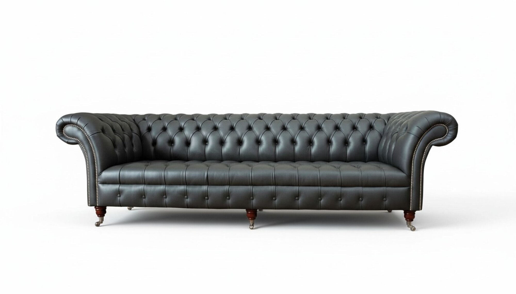 Luxus Viersitzer Sofa 4 Sitzer Wohnzimmer Chesterfield Englische Stoff Design
