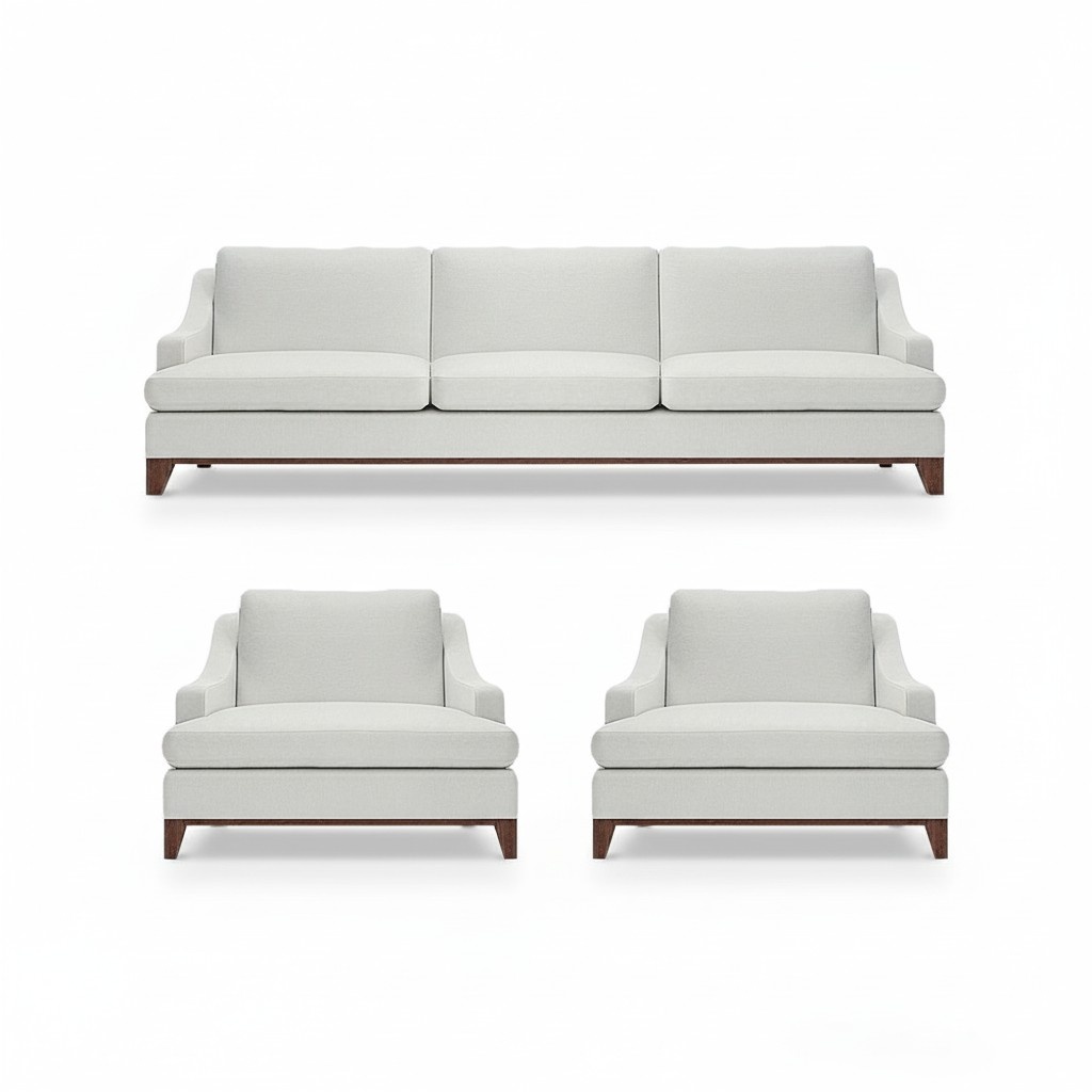 Luxus WeiÃ Designer Sofagarnitur Wohnzimmer Einrichtung Komplett 3tlg Neu