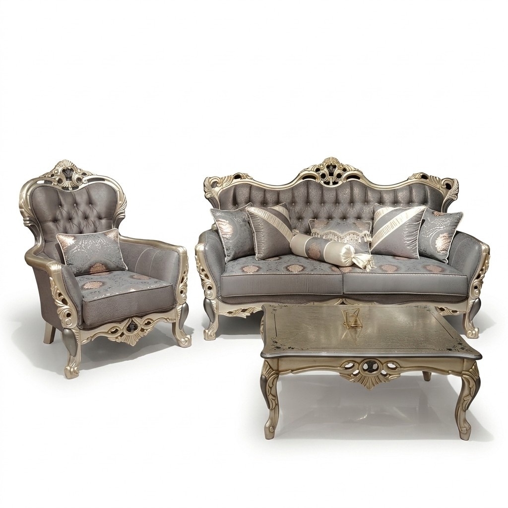 Luxus Wohnzimmer MÃ¶bel Sessel Hochwertiger Sessel Sessel Grau Relax