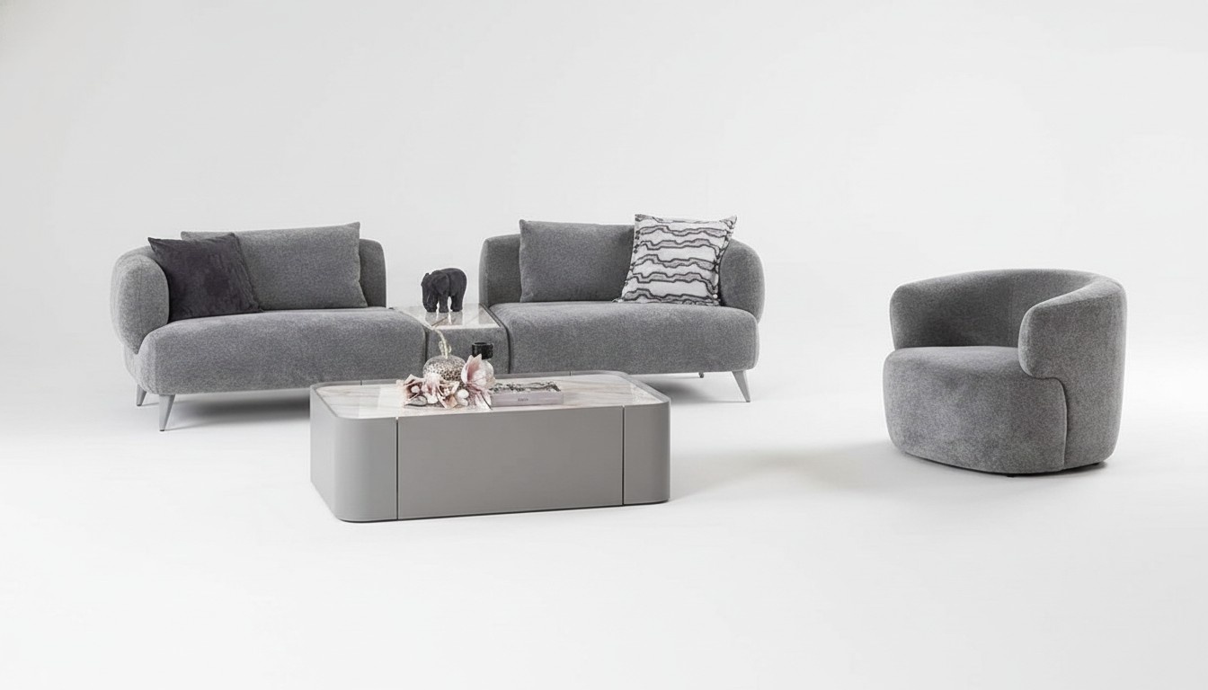 Luxus Wohnzimmer set 2tlg. Dreisitzer Sofa Sessel 3+1 Sofagarnitur Couchen