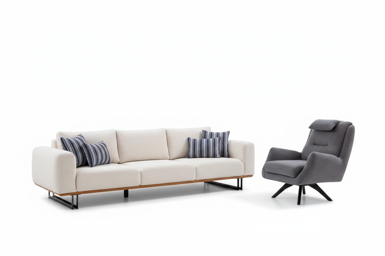 Luxus Wohnzimmer Set 2tlg. Design Sofagarnitur 4+1 Sitzer Couchen MÃ¶bel