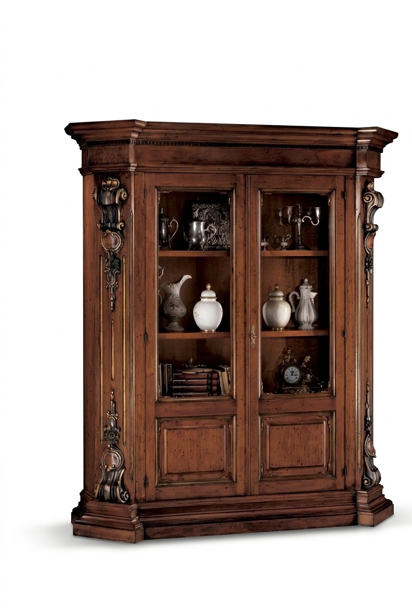 Massivholz Braunes BÃ¼cherregal Wohnzimmer MÃ¶bel Braun Luxus Schrank