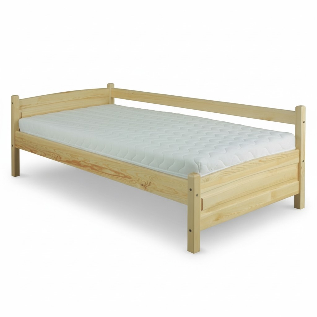 Massivholzbett Kiefer Holz Bettgestell 90x200 Vollholz GÃ¤stebett Handarbeit Neu