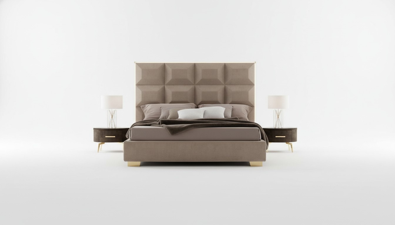 Modern Bett Luxus Betten Chesterfield Barock Hotel Textil Schlafzimmer