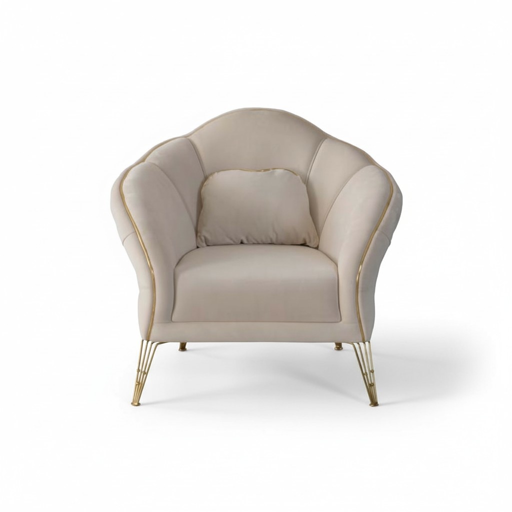 Modern Chesterfield Design Beige Sofa 2x Sessel Polster Couch Couchen Neu
